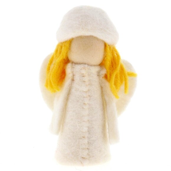 NWT Papoose Felt White Angel Fairy Elf - Picture 1 of 2